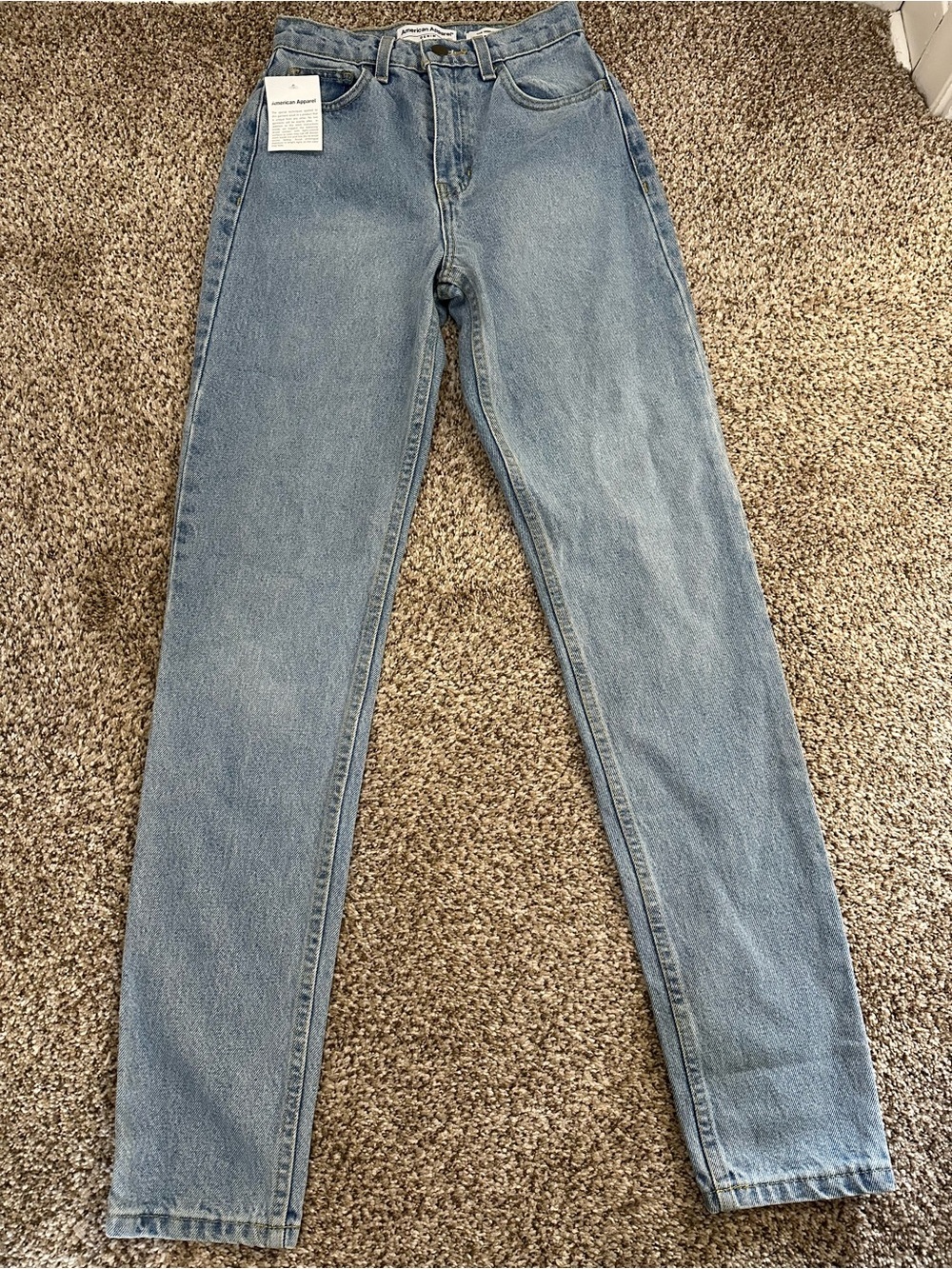 American Apparel The High Waist Jean in Light Wash NWT